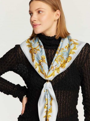 Robert Graham Champagne Ornamental Square Scarf Multi | 958237-DCI