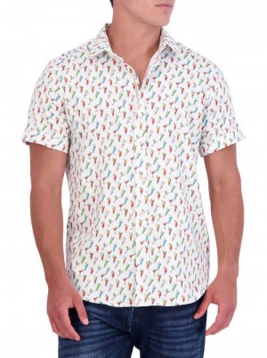 Robert Graham Cin Cin Short Sleeve Button Down Shirt Albi | 352609-ZJX