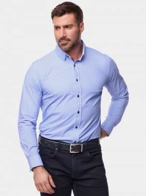 Robert Graham Clifford Long Sleeve Button Down Shirt Albastri | 705632-FYN