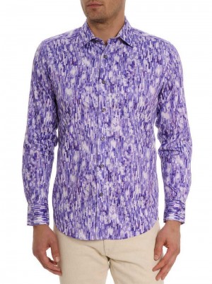 Robert Graham Demeri Long Sleeve Button Down Shirt Albastri | 913806-ILB