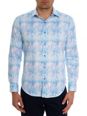 Robert Graham Dreamweaver Long Sleeve Button Down Shirt Teal | 491256-SGJ