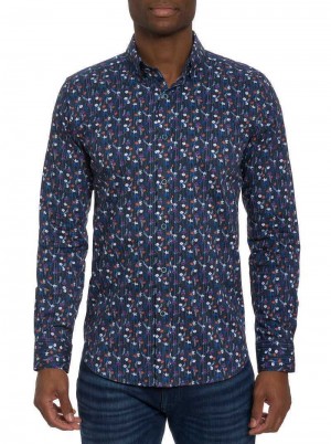 Robert Graham Egger Long Sleeve Knit Button Down Shirt Multi | 912847-YJK