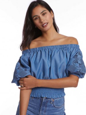 Robert Graham Esme Blouse Indigo | 812673-JTF
