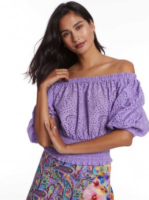 Robert Graham Esme Blouse Lilac | 507184-JKS