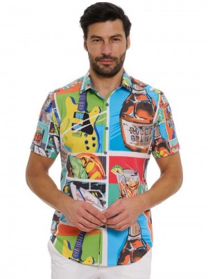 Robert Graham Fiesta De Verano Short Sleeve Button Down Shirt Multi | 615340-BSU