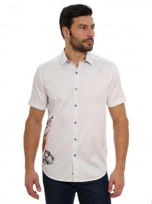 Robert Graham Ice & Dice Short Sleeve Button Down Shirt Big Albi | 835642-GBP