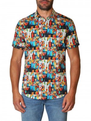 Robert Graham Ice-cubist Short Sleeve Button Down Shirt Multi | 648975-AGY
