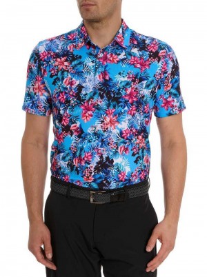 Robert Graham Island Time Polo Albastri | 896435-SKF