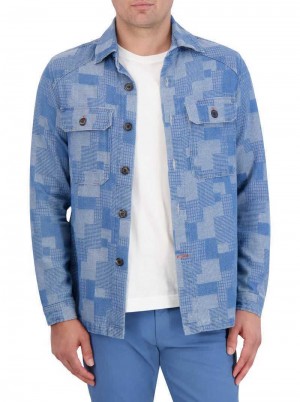 Robert Graham Jaxon Overshirt Albastri | 764138-LRF