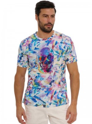 Robert Graham Kaleidoskull T-shirt Multi | 146908-OIQ
