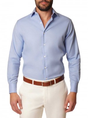 Robert Graham Kane Dress Shirt Albastri Deschis | 062135-TSA