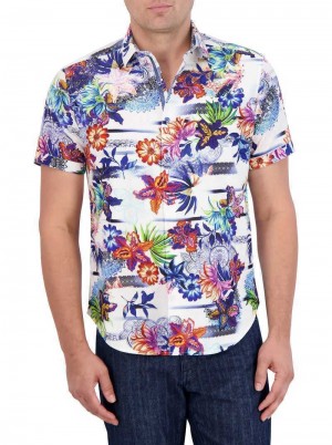Robert Graham Kendari Short Sleeve Button Down Shirt Classic | 534270-EGC