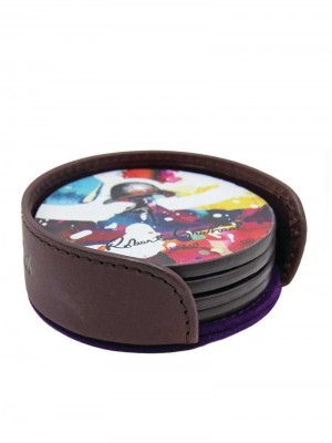 Robert Graham Leather Coasters In Valet Maro | 698473-HEP