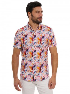 Robert Graham Ledger Short Sleeve Button Down Shirt Multi | 235847-ZID