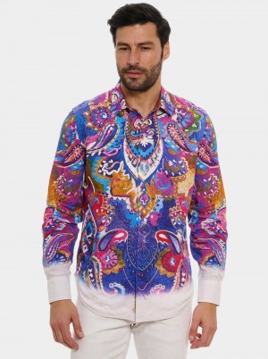 Robert Graham Limited Edition Bead My Guest Long Sleeve Button Down Shirt Multi | 830615-HQW