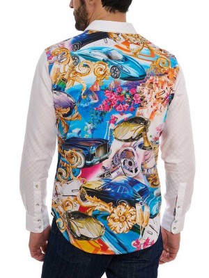 Robert Graham Limited Edition Behind The Wheel Long Sleeve Button Down Shirt Classic | 972683-RKF