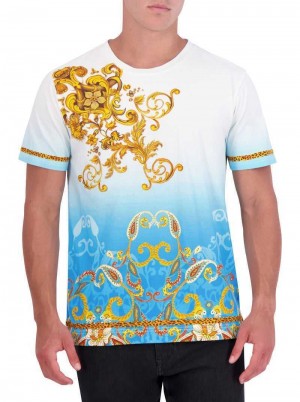 Robert Graham Limited Edition Golden Scrolls T-shirt Multi | 975408-KIE
