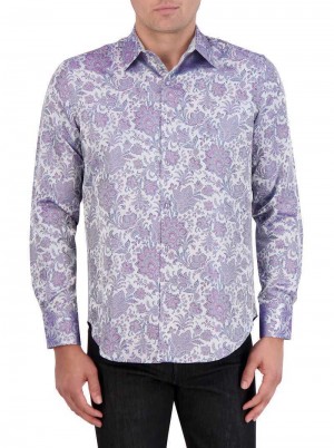 Robert Graham Limited Edition Portiere Long Sleeve Button Down Shirt Classic | 875301-DSE