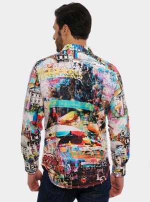 Robert Graham Limited Edition Sosharp Nyc Long Sleeve Button Down Shirt Multi | 267340-DJL