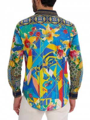 Robert Graham Limited Edition Toast The Coast Long Sleeve Button Down Shirt Multi | 689450-RTE
