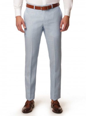 Robert Graham Linen Dress Pant Albastri Deschis | 357490-OMK
