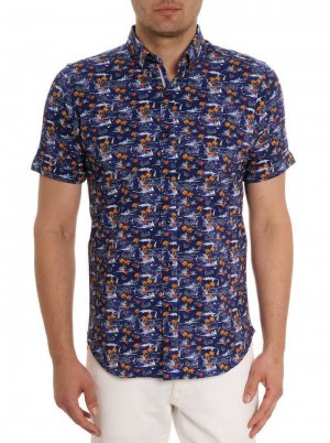 Robert Graham Lyndon Motion Short Sleeve Knit Shirt Multi | 285670-CNU