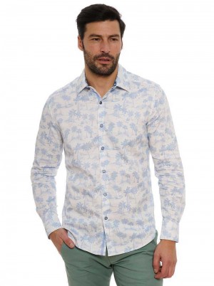 Robert Graham Maris Long Sleeve Button Down Shirt Albi | 653802-MSL