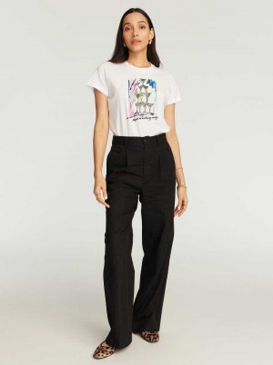 Robert Graham Martini Tower T-shirt Albi | 604281-QEC