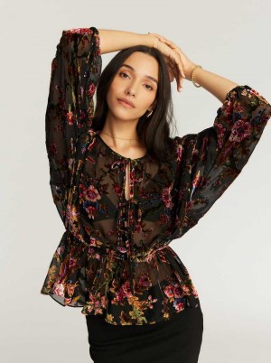 Robert Graham Mazie Long Sleeve Knit Shirt Multi | 264759-YTG