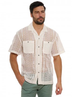 Robert Graham Milanese Short Sleeve Button Down Shirt Albi | 394806-XSH