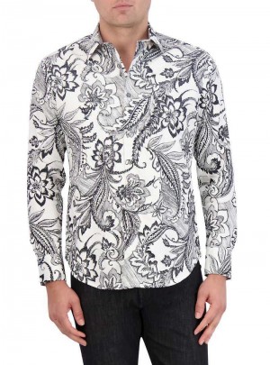 Robert Graham Nadeera Long Sleeve Button Down Shirt Albi | 679235-DFQ