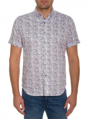 Robert Graham Painted Faces Short Sleeve Button Down Multi | 327946-AXV