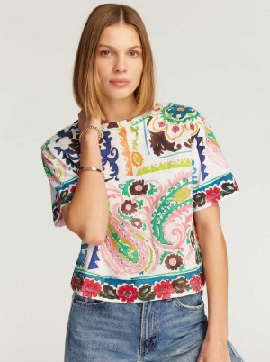 Robert Graham Paisley Hearts T-shirt Multi | 573204-OME