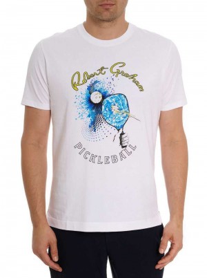 Robert Graham Pickleball Slap T-shirt Albi | 941058-LOY