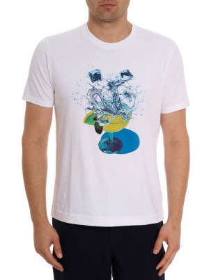 Robert Graham Reggie Graphic T-shirt Multi | 219053-QDJ