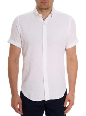 Robert Graham Reid Short Sleeve Button Down Shirt Albi | 158726-WQG