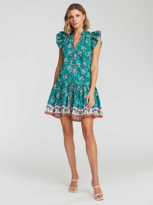 Robert Graham Savannah Dress Teal | 439601-LUB