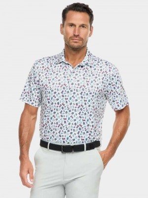 Robert Graham Shuffle N Shake Short Sleeve Knit Polo Magenta | 539762-EYO