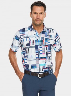 Robert Graham Siro Short Sleeve Knit Polo Multi | 796013-LKU