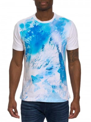 Robert Graham Snowtopia T-shirt Albi | 902376-FMA