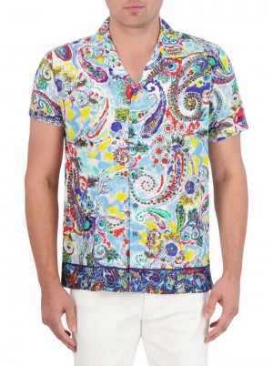 Robert Graham The Drake Short Sleeve Button Down Shirt Multi | 567489-OEQ