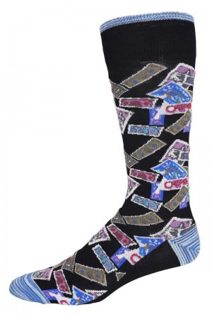 Robert Graham The Heist Sock Negrii | 587906-VMJ