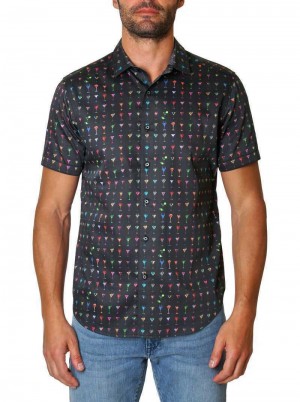 Robert Graham The Martini 2 Short Sleeve Shirt Negrii | 529301-FPU