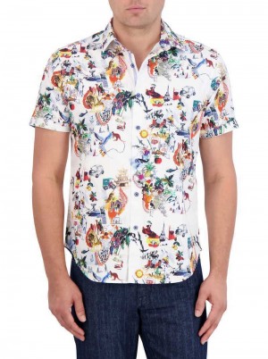Robert Graham Trippin Short Sleeve Button Down Shirt Multi | 837295-RYJ