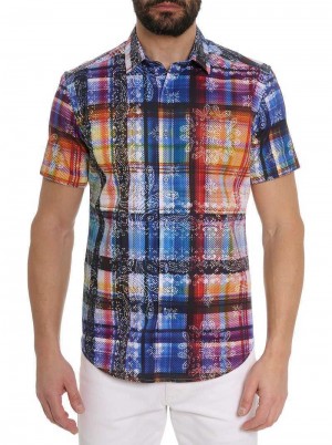 Robert Graham Troyes Short Sleeve Button Down Shirt Multi | 563842-ZNC