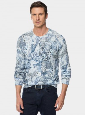 Robert Graham Valtos Long Sleeve Knit Albastri | 320761-MJN