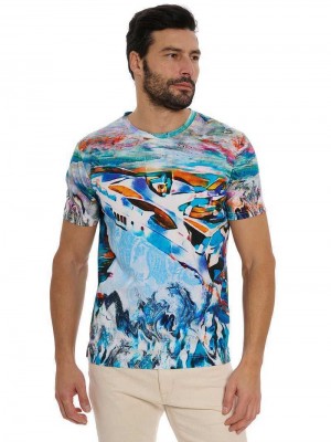 Robert Graham Yacht Trip T-shirt Multi | 879652-HXD